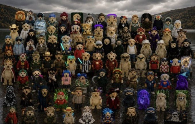 A massive collection of CryptoPunk NFTs displayed together in a group shot, with no visible text or numbers. The image supports the post's claim by showcasing the vast number of pixel-art avatars (one of the most valuable NFT collections), implying the collective worth of these digital collectibles justifies the "billion dollar" statement.