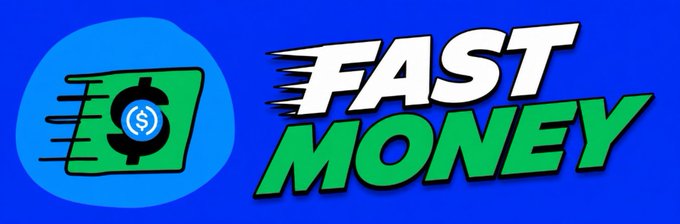 The image features a blue banner with white text that reads "Fast Money" and an illustration of a green dollar sign with a dollar symbol inside, accompanied by the phrase "I should have bought more." The design elements are simple yet effective, conveying the message about making quick financial gains or taking advantage of opportunities.