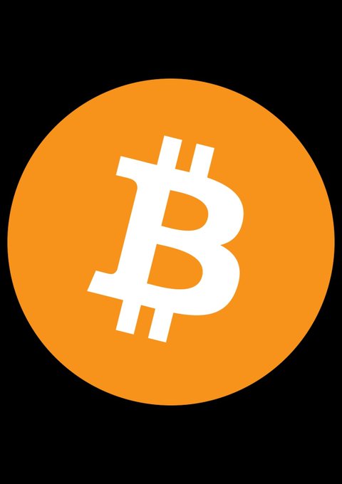 The image shows the Bitcoin (₿) logo, a stylized white "B" with vertical strokes on an orange circular background. This relates to the post about the COLDCARD theft, as the ₿ symbol represents Bitcoin—the cryptocurrency involved in the 594.48 BTC drained across 500 addresses in the described security breach.