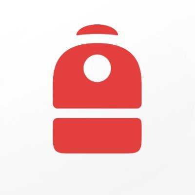 A red backpack icon on a white background, visually representing the Backpack wallet brand mentioned in the accompanying post comparing it to the Walt wallet.