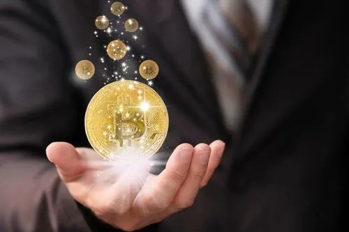 The image features a person holding a gold coin above their head, with several other coins floating around them. The coins are scattered throughout the scene, creating an impression of wealth or prosperity. The phrase "Smart crypto investors choose @Tangem for cold storage" suggests that the gold coin might be used as a form of currency in this context. Additionally, there is a post about Bitcoin and cryptocurrency, which could be related to the image's theme.