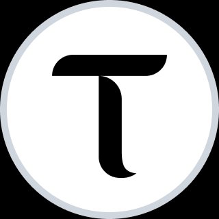 The image displays a stylized black "T" emblem set within a white circle bordered by a light gray ring, commonly used as a logo or avatar. The accompanying post referencing "$TAO × Nvidia" suggests this symbol represents TAO (Bittensor), paired conceptually with Nvidia in a speculative or promotional context.
