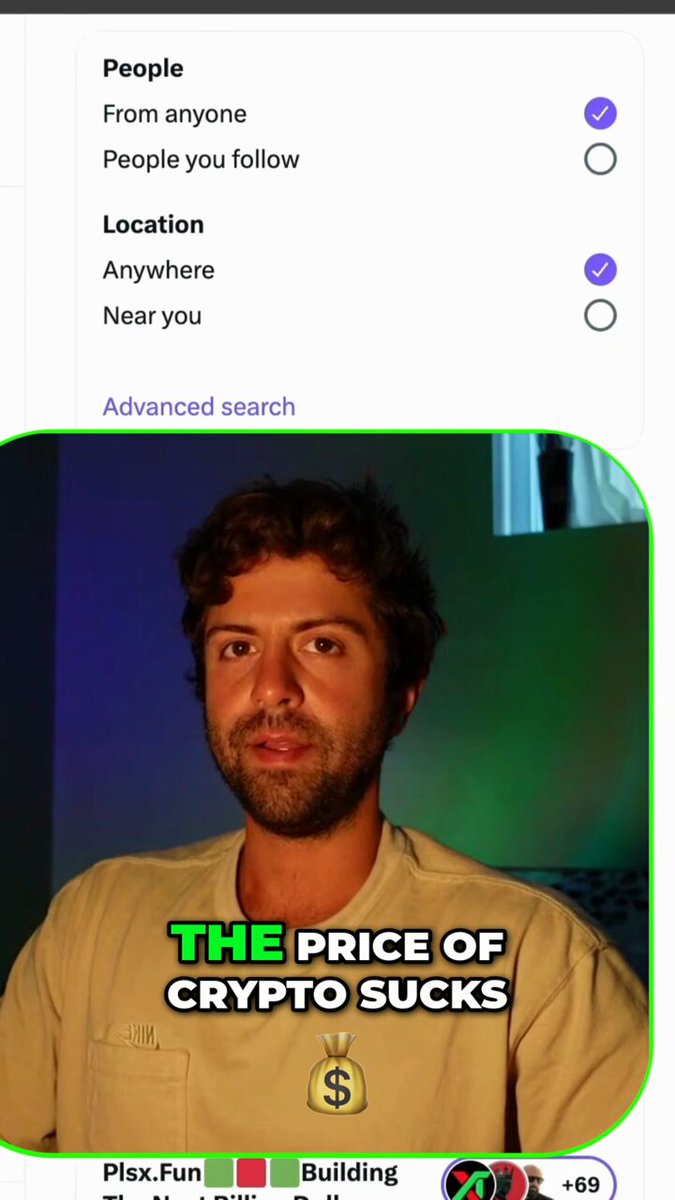 The image features a man wearing a beige shirt, sitting against a white background that has a green border. Above him, there is a caption with a link which reads "The Price of Cryptosucks". The caption appears to be an advertisement for Bitcoin Cash, a cryptocurrency app. In this image, the focus is on the price of digital currency and how it relates to the post about Bitcoin Cash.