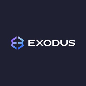 A dark graphic displaying the "EXODUS" logo in white text alongside a purple and blue hexagonal icon serves as the branding backdrop for news that Benchmark lowered its Exodus (EXOD) price target to $12 from $23 while maintaining a Buy rating on the stock.