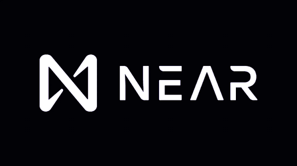 The NEAR Protocol logo is shown in white on a solid black background.
