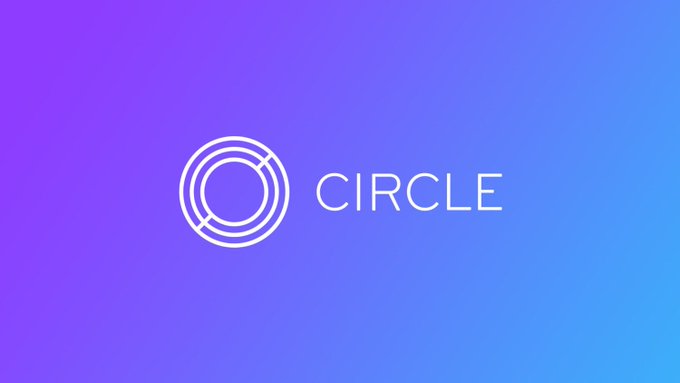 The Circle logo, a white circular emblem with the word 'CIRCLE', displayed on a gradient purple and blue background.