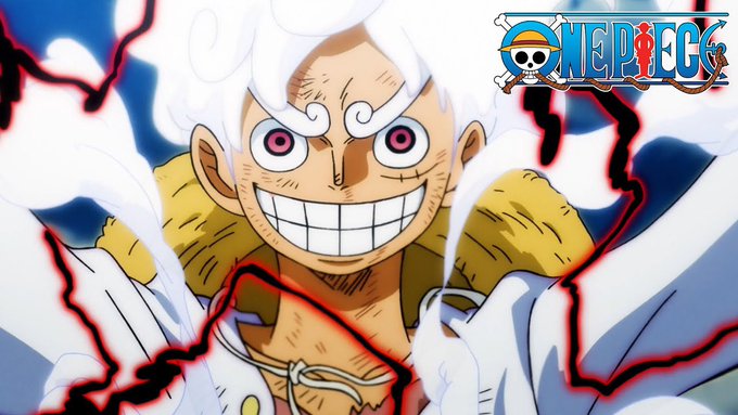 The image shows an intense anime character with wild white hair and a wide, determined grin, surrounded by crackling red and white energy, with the "ONE PIECE" logo in the top right corner.

The "ONE PIECE" reference and the character Luffy's Nika form represent ultimate freedom—mirroring the post's theme of "Freedom" tied to XRP as an unconstrained, borderless digital currency.