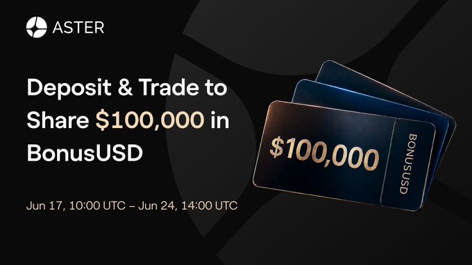 The image features a black background with three pieces of paper stacked neatly on top of each other, appearing as a symbol of shares or tokens. The text at the bottom reads "deposit & trade any amount to share $100,000 in BonusUSD" which suggests that the user can potentially make 100,000 US dollars' worth of trading gains by depositing and trading shares.
