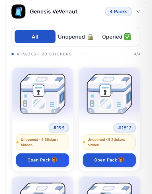The image shows a screenshot of a list of Minecraft game items being sold for sale on Minecraft Market. There are four different types of Minecraft boxes displayed next to each other, with one box appearing to be an open pack. The post also mentions that all open packs have been unpacked and hidden stickers have been removed. Additionally, there is a message about unopened packages being available this week for $0.99.