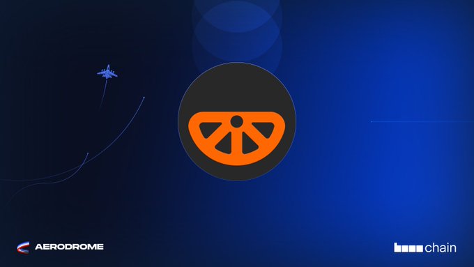 The image features a logo for an online marketplace called "AeroDrome". The logo consists of an orange circle with a black dot inside, which represents a plane flying through the sky. Below the logo, there's text that reads "ZEST takes to the skies The $ZEST - @zestprotocol" and "@zestprotocol". This suggests that the image is related to the AeroDrome marketplace, where users can buy or sell aircraft-related items.