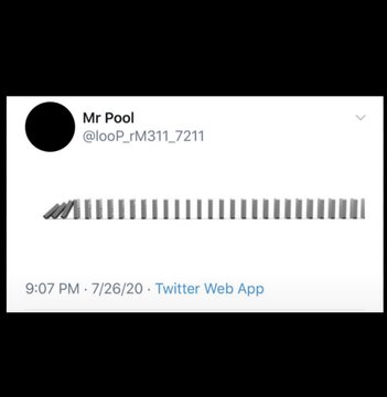 A screenshot of a tweet from Mr Pool (@loop_rM311_7211) posted at 9:07 PM on 7/26/20 via Twitter Web App, containing only a long series of lock/closed emojis with no text. The image's silence and mysterious vibe pair with the caption "Tomorrow," suggesting an impending reveal or event.