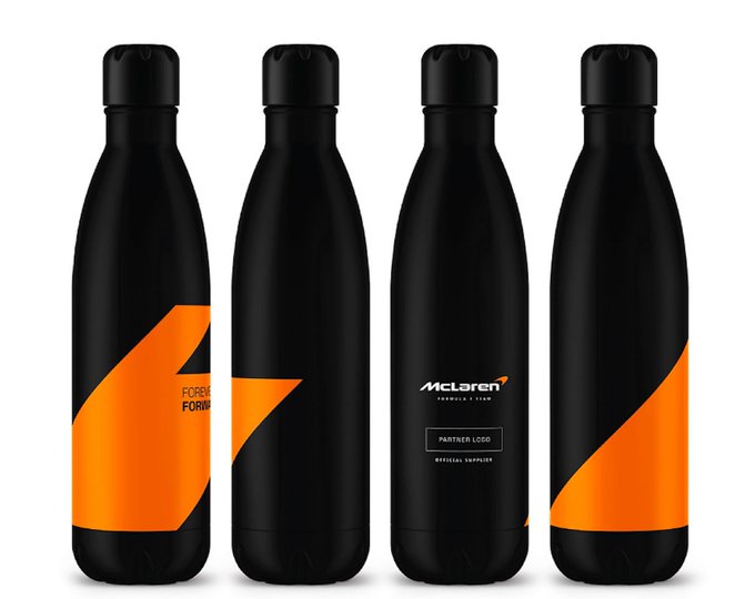 The image features four black bottles, each with a different label design. The labels are orange and white, featuring various shapes such as triangles, rectangles, and circles. These designs include logos for "Marlon" and "OKX VIP", along with other text that reads "大客户经理活动信息、产品支持、交易咨询 关注". The bottles are arranged in a row, showcasing the different designs and colors on each label.