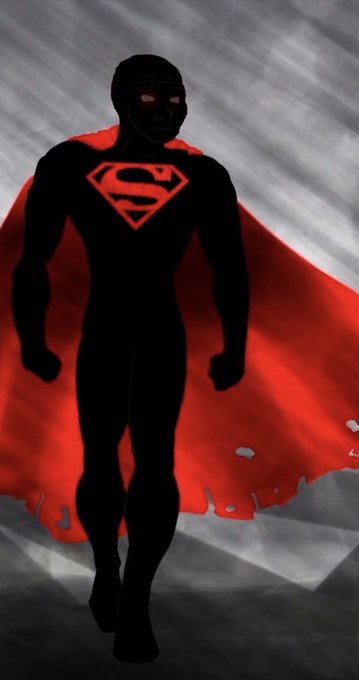 The image features a man with a red cape, dressed as Superman, walking across a gray surface. He has a serious expression on his face, which adds an air of mystery to the scene. The caption below the image reads "WOJAK on ETH is ready for whatever the market brings The feels guy doesn't care and neither do his believers". This phrase seems to be related to the post about Superman's abilities or the character's actions in the image.