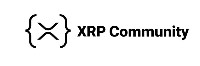 The image displays the "XRP Community" logo, featuring the stylized XRP symbol enclosed in curly braces alongside the text. This branding ties to the post, which discusses Ripple's recommendation to the XRPL community to drop the XChainBridge amendment in favor of existing Axelar functionality.