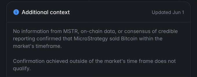 The image shows a screenshot of an email message with a brown background, black text, and a blue circle indicating that the message has been confirmed by the sender. The email contains information about a new update for the MSTR software, which is related to Bitcoin transactions. The message also mentions that there are updates available on June 1st.