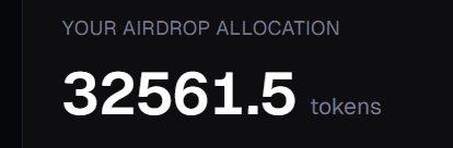 The image shows a screenshot of a website called @o1_exchange. The website appears to be focused on cryptocurrency trading, as indicated by the text "Your Airdrop Allocation" at the top left corner. The main content of the image is a screenshot of a table with columns for '@o1' and '3,5', which likely represents the number of tokens or coins held in @o1's account.