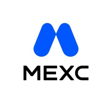 The image features a logo for a company named "MEXC" that stands out against a white background. The logo consists of two blue circles, one larger than the other, connected by a line. Below this logo, there's text that reads "BREAKING: MEXC launched Realstocks No tokenized stocks, but real US-listed equities accessed through MEXC'S partnered licensed broker". This implies that the company is launching a new platform for accessing real stocks without the need for tokens or stock trading platforms.
