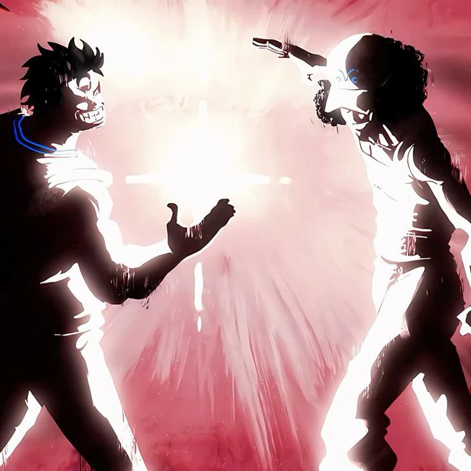 Two silhouetted figures face each other against a dramatic red and white glowing background, with one figure pointing at the other's hand in a confrontational pose. The intense, high-contrast artwork complements the post's bold call to follow "$ANSEM" holders, evoking a sense of connection and engagement within the crypto community.