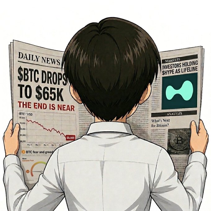 The image features a cartoon boy reading a newspaper, which has an article about Bitcoin prices. The text in the image suggests that there might be a sudden interest in Bitcoin due to its price dropping below $55k. This could lead to an increase in demand for Bitcoins as people look for ways to invest their money or hedge against potential losses. The post also mentions that the end is near, which implies that the situation with Bitcoin prices may not last long and might be temporary.