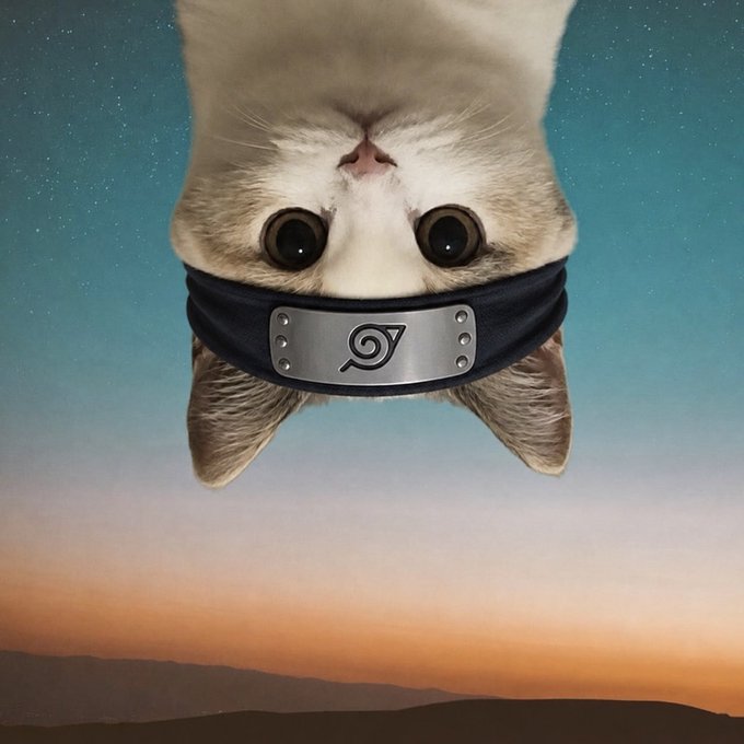The image features a cat wearing a black and silver costume with a "Warrior" emblem, as if it were dressed up for a video game or movie role. The cat's head is tilted back, giving an impression of looking down at its surroundings. The background includes a blue sky filled with stars, suggesting that the photo was taken during nighttime or in a location with a clear view of the night sky. The image also contains text that reads "Alright good peoples. I think it’s officially time for me to start hosting weekly $USDC spaces everything Thursday. Time to lock in." This implies that the cat is participating in an event related to video games or movies, possibly as a mascot or character for a game or film series.