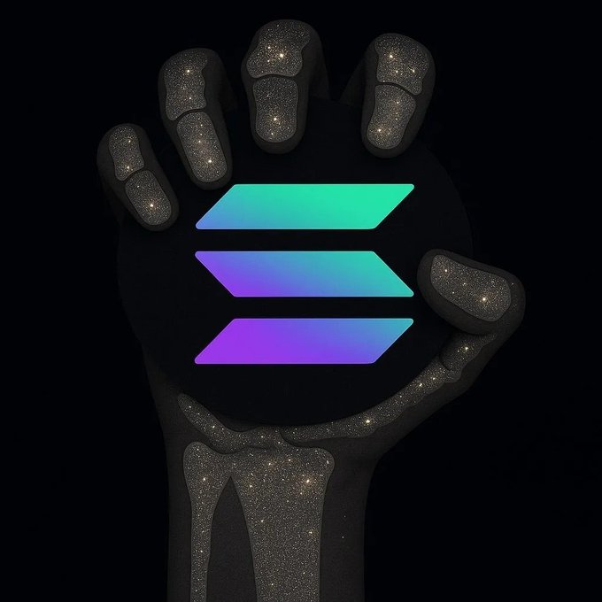 The image features a hand holding up a logo, which is a combination of a green and purple color scheme with the word "SOL" written in white letters. The background of the image is black, making the colors of the logo stand out prominently. The text on the image reads "Don't let go of you SOL 1. Create Agentic Vault on thaler.finance 2. Fund it 3. See you SOL grow irrespective of market conditions". This post seems to be promoting a financial service or product related to investing in cryptocurrency, as indicated by the presence of the "SOL" logo and the reference to creating an Agentic vault.