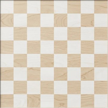 A checkerboard pattern composed of alternating light maple and pale birch wood squares, displaying natural grain textures in a clean grid layout.