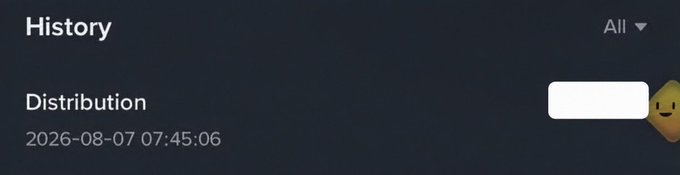 A "History" interface on what appears to be a Binance wallet shows a recent "Distribution" transaction timestamped 2026-08-07 07:45:06, visually supporting the post's claim about receiving weekly $WLFI rewards by holding $USD1.