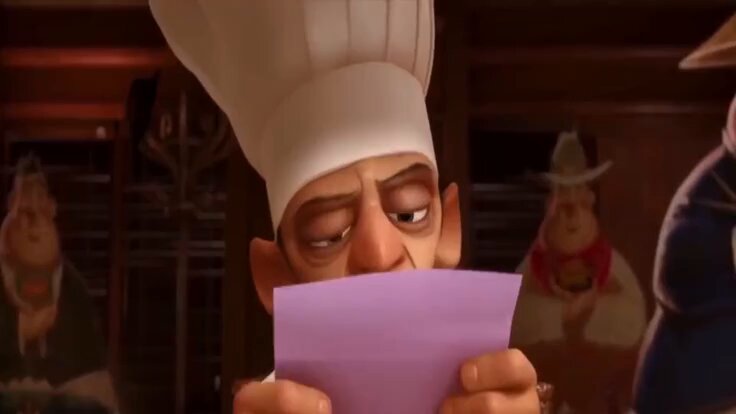 The image features a cartoon chef with a white hat holding a purple piece of paper while looking down at his hands. The caption below the image reads "POV: you just found out Veo, Kling, Runway, Hailuo and Flux all live in one window". This suggests that the post is about a recent discovery or event involving these characters from the cartoon series Veo.