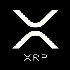 The image displays the white XRP logo (a stylized "X" with curved lines) above the text "XRP" against a black background. The post celebrates the cryptocurrency's milestone, with the logo visually anchoring XRP as the standout performer in spot ETF inflows for that week.