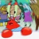 The image shows a confused-looking cartoon character (appears to be Patrick from SpongeBob) with a distorted, glitched background, meme-ed to express bewilderment. This visual reaction pairs with the post's caption to convey disbelief and confusion at people willingly giving away sensitive personal information like names, birthdates, and Social Security numbers on social media platforms in pursuit of money.