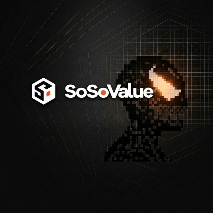 The image displays the "SoSoValue" logo alongside a pixelated hooded figure holding a glowing orange flame, set against a dark hexagonal grid background. It serves as branding for the user's post about their 22nd week of staking SoPoints on SoSoValue, a crypto platform they've chosen for its trusted team, proven structure, and millions in rewards distributed.