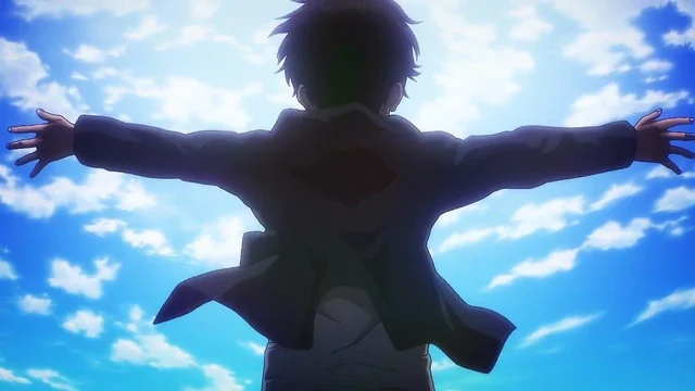 A dark-haired figure stands with arms outstretched against a bright, cloudy blue sky, evoking a sense of triumph and celebration—fitting imagery as $NET is back up for a "good day."
