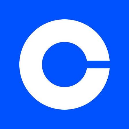 A simple white lowercase letter 'e' logo centered on a solid blue background.