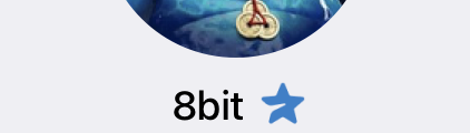 ?".8bit" is displayed on a white background, accompanied by a blue star icon and the word "8BIT".