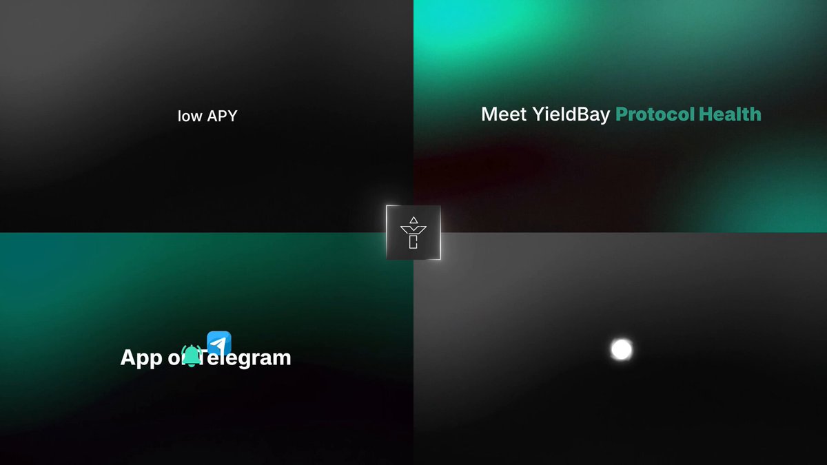 The image shows a collage of four different images, each with a unique title. The first image displays an app called "App of Telegram", while the second image features a green background with white text that reads "Meet YieldBay Protocol Health". The third image is a black and white photo of a computer screen displaying the word "Focus" in white letters. The fourth image shows a white circle with a blue border, which has the words "Making digital ecosystems move THE MOTION DESIGNER FOR SOLANA" written on it.