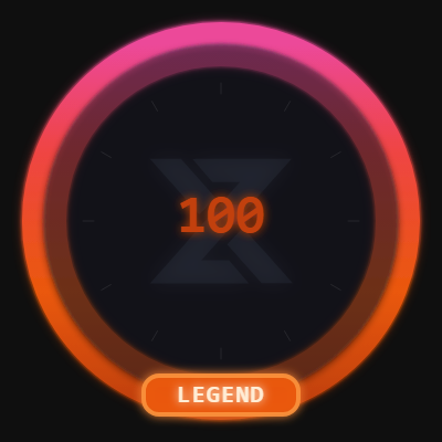 The image features a clock with a red circle, displaying the number "100" in orange letters. The background of the image is black, which contrasts with the vibrant colors of the clock face. Below the clock, there's a small orange button that reads "LEGEND". This button serves as a title for the post on social media or an online marketplace where it was posted.