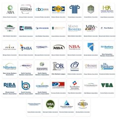 A grid displaying numerous corporate logos of partner banks and institutions, including Bankers Association of Japan, MUFG Bank, NISA, and Mizuho Bank.