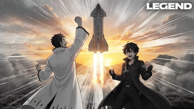 In this image, a man wearing a white robe stands next to another man who has a rocket in his hand. The two men are positioned on a mountain with a stunning sunset behind them. In the background, there are some mountains visible as well. The sky above is filled with light clouds and colorful rays of the sun shining down, creating an atmospheric scene that complements the action taking place below. The post also mentions that over $42,000 has been made through a trading activity for these items in the past week, suggesting their popularity among gamers or collectors.