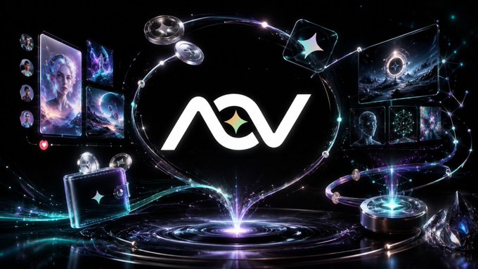 The image features an advertisement for a cryptocurrency called "@AIVIVEHQ" that uses a futuristic and colorful design with various elements such as stars, planets, and other space-themed objects. The main focus of the ad is the "@AIVIVEHQ" logo, which is surrounded by these space-related visuals. The post also mentions that users can buy real tokens to generate images using the app, and it highlights the idea of generating revenue through token purchases rather than relying on volatile tokens for image generation.