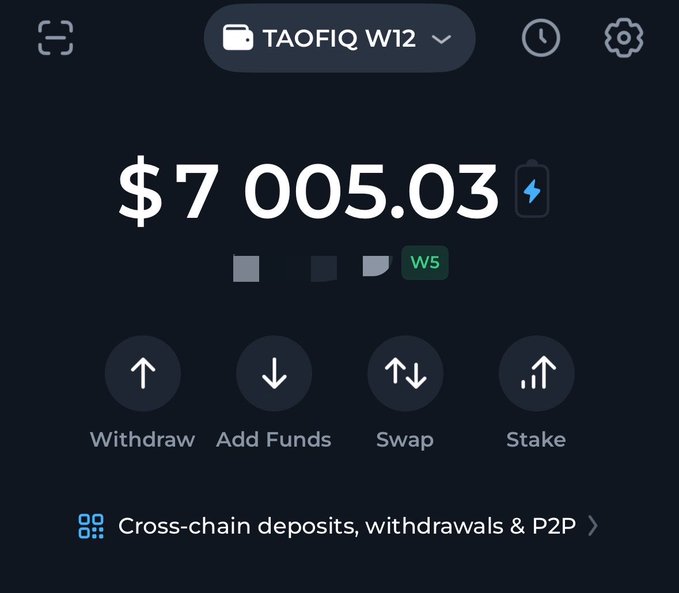 The image shows a screenshot of a message board where various terms such as 'add funds' and 'swap' are displayed along with the $7,000.03 in black text. The screen also features an alert for WINS and a listing of cross-chain deposits, withdrawals, and pair fees including TWAINS. There is another option to add more funds for meme or USDT immediately.