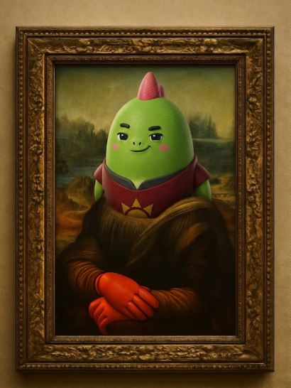 The image features a cartoon depiction of a green frog wearing red gloves with a crown on its head. The frog appears to be posing for a picture or selfie, giving off an impression that it's a character from the @sleepagotchi project. The post suggests that the frog is part of a larger trend in the @sleepagotchi community, where people use sleep tracking apps and other habit-building tools to improve their sleep patterns. These apps often reward users with points or tokens for achieving certain goals related to sleep improvement, such as maintaining a consistent sleep schedule or reducing nighttime awakenings. The post concludes by stating that the @sleepagotchi project has been around for quite some time now, and it seems like the trend is here to stay.