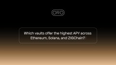 The image shows a screen with a question about vaults offering the highest APY across different protocols such as Etherum, Solana, and ZChain. The answer provided by the question is "ZChain", which is displayed below the question on the screen.