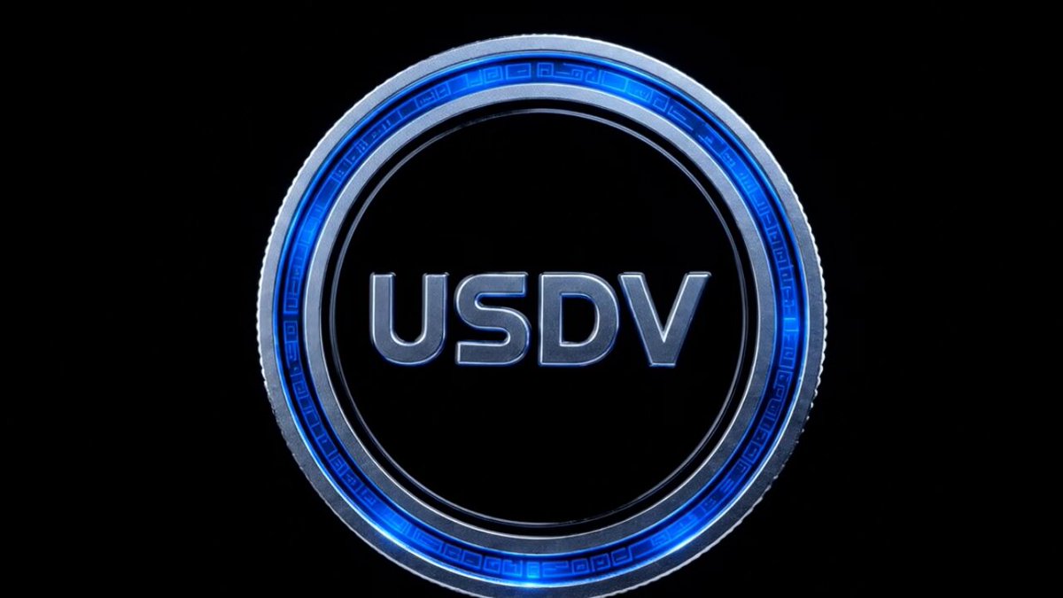 The image features a large circular logo with the words "USDVDV" written inside of a blue circle. The logo is set against a black background, which makes the colors stand out even more. The text "Massive update coming on Friday, then AMAs begin next week." is displayed in white letters below the logo. This information suggests that there might be an upcoming release or update related to the USDVDV service.