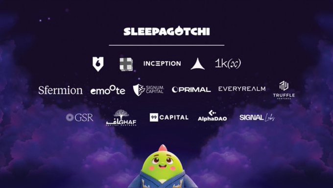 The image features a cartoon character wearing a blue shirt and hat standing against a purple sky filled with clouds. The character appears to be smiling, giving off a friendly vibe. Below the character, there are logos for various companies such as "Sleepingoatschi", "Inception", "Capital", "AlphaDao", "Signal", and "Everyreal". These logos suggest that this image is related to a post about Web3 applications or blockchain technology. The text in the image reads: "From what I've seen, many new Web3 applications attempt to replicate user behavior, but many projects still lack a deep understanding of real-world human habits," which implies that the image might be discussing the challenges and limitations faced by early adopters of Web3 technologies or blockchain platforms.