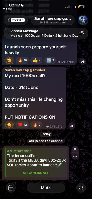 The image shows a cell phone screen displaying multiple text messages, including one from Sarah Low Cap. The message reads "There's something I want you to know about me." This message appears to be a private conversation between Sarah and someone else on her phone. The other person is asking if she has any information or updates for them regarding the launch of a new rocket.