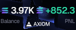 A stretched, vertically distorted graphic displays partially legible text including "INVEST," "850," and what appears to be "POWER," visually accompanying the post about day 342 of a challenge with 852 SOL and a target of 70,559 out of 100,000.