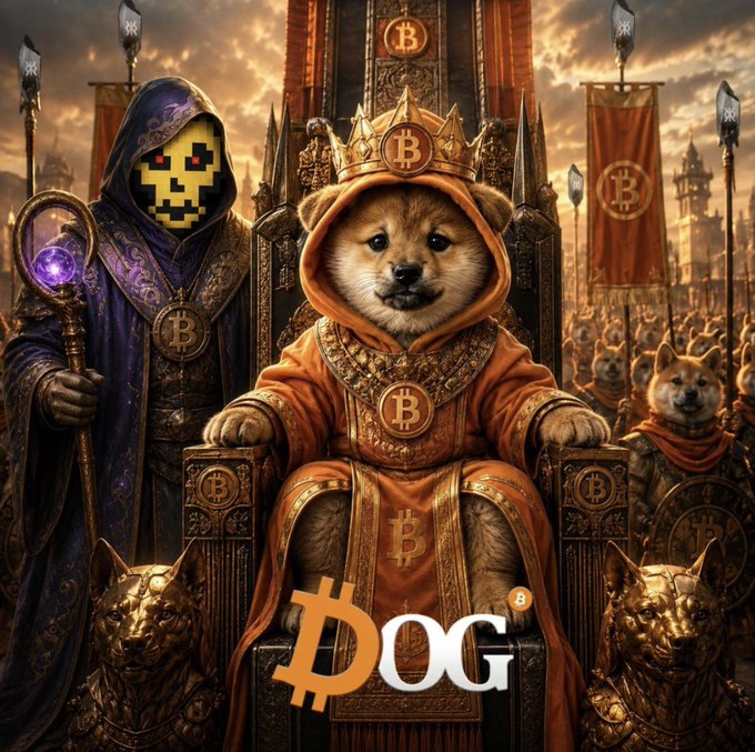 The image features a large, colorful graphic of a dog dressed up as a king or queen sitting atop a throne, wearing an orange robe. The dog appears to be adorned with jewels and a crown. Below this regal scene, there are other dogs in various states of costumes, ranging from small ones resembling knights to larger ones resembling jousting knights. A text overlay reads "DOG" at the bottom, indicating the theme or subject matter of the image. The image also includes a caption that links it to the original post about GMHK Army and an upcoming event called "WEDNESDAY 27.05.26 WE ARE ALL ONE". This suggests that the graphic serves as a visual representation related to a larger story or event involving dogs in costumes or characters from a fantasy setting, possibly tied to a video game release or a promotional campaign for a pet-related product.