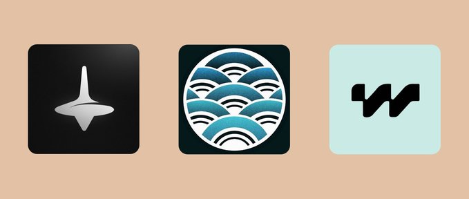 Three app icons displayed on a peach background representing the top three yielding tokens on Hyperliquid: the $xHYPE icon from Liminal Money (black tile with a white four-pointed star), the $wHYPE icon from Kinetiq (dark tile with a teal wave pattern), and the $kHYPE icon from HyperLend (light mint tile with a stylized "w" design).