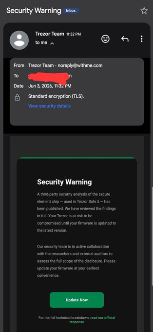 The image shows a message from Trocope Team, who sent out an email warning users about security threats. The email contains important information that helps users protect themselves from potential dangers in cyberspace. It also mentions a fake phishing email that could be circulating among users and emphasizes the importance of being cautious when dealing with unknown emails or links.