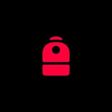 A red backpack icon on a black background represents the Backpack crypto platform, visually tying to the announcement of Backpack launching 24/7 trading for tokenized U.S. equities like SpaceX, Micron, and SanDisk on Solana with instant settlement.